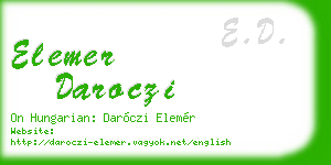 elemer daroczi business card